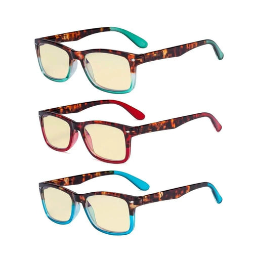 eyekeeper.com 3 Pack Stylish Blue Light Blocking Reading Glasses TM075D Eyeglasses