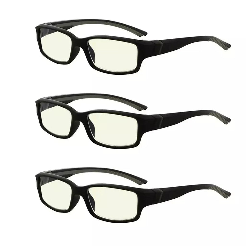 eyekeeper.com 3 Pack Stylish Blue Light Filter Readers UVXM01 Eyeglasses
