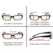 eyekeeper.com 3 Pack Stylish Blue Light Filter Readers UVXM01 Eyeglasses