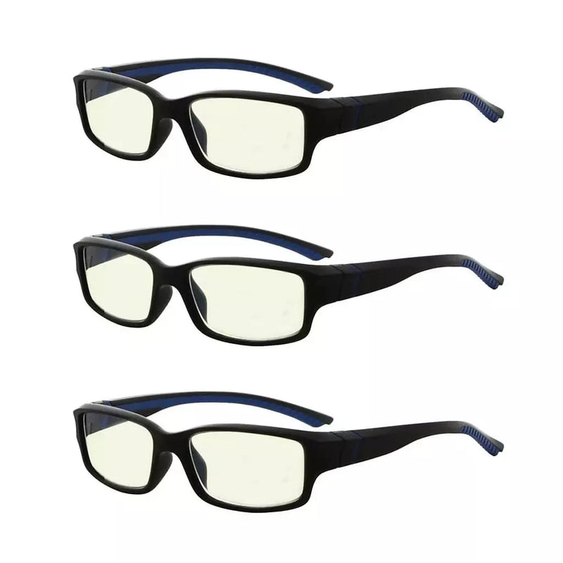 eyekeeper.com 3 Pack Stylish Blue Light Filter Readers UVXM01 Eyeglasses