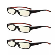 eyekeeper.com 3 Pack Stylish Blue Light Filter Readers UVXM01 Eyeglasses