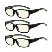 eyekeeper.com 3 Pack Stylish Blue Light Filter Readers UVXM01 Eyeglasses