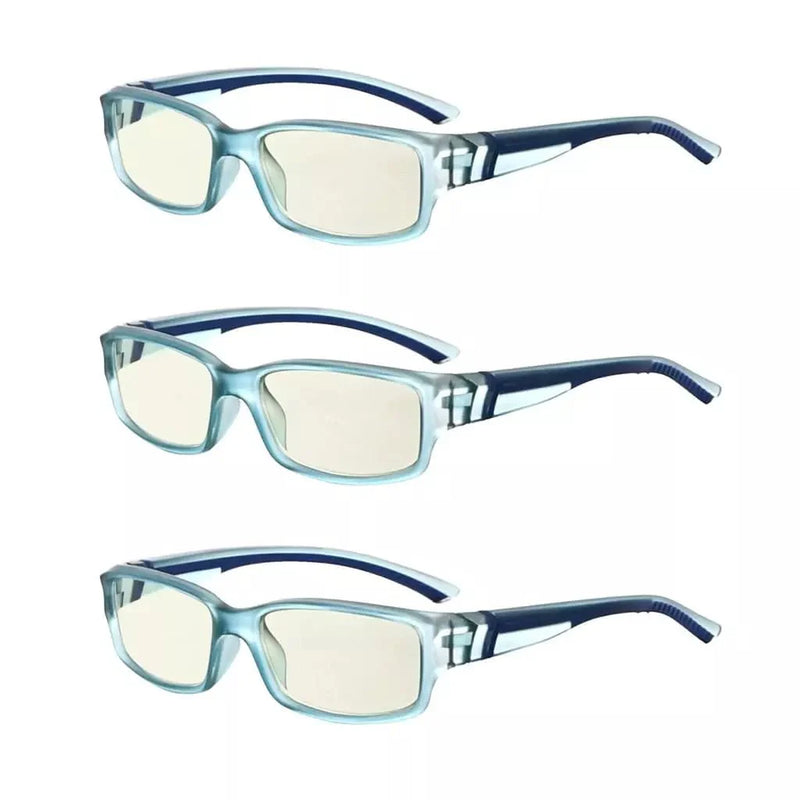 eyekeeper.com 3 Pack Stylish Blue Light Filter Readers UVXM01 Eyeglasses