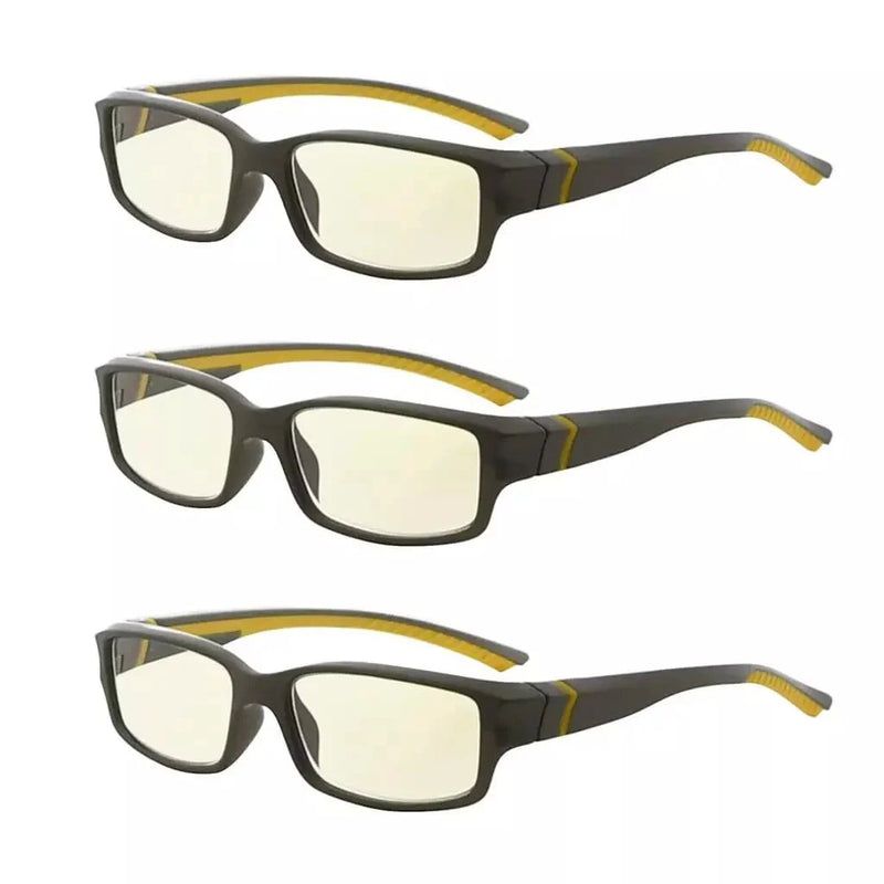 eyekeeper.com 3 Pack Stylish Blue Light Filter Readers UVXM01 Eyeglasses