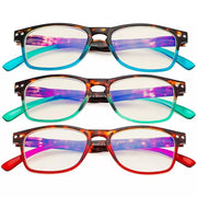 eyekeeper.com 3 Pack Stylish Design Blue Light Filter Reading Glasses UVR046D Eyeglasses