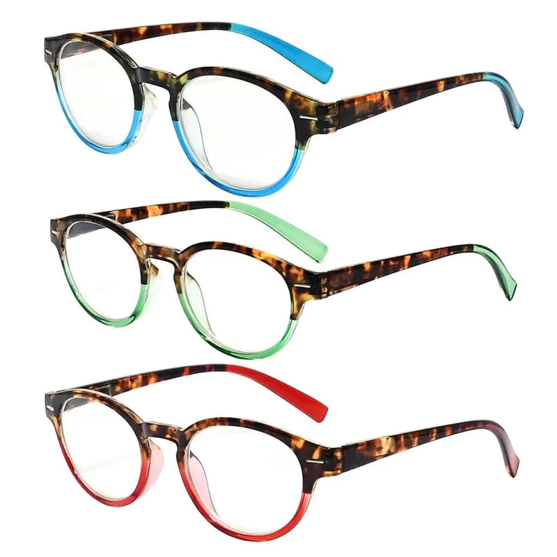 eyekeeper.com 3 Pack Stylish Oval Round Reading Glasses R091D Eyeglasses