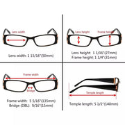eyekeeper.com 3 Pack Stylish Reading Glasses Comfort Spring Hinges Readers 3PKR006 Eyeglasses