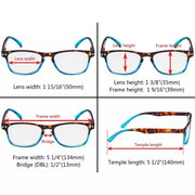 eyekeeper.com 3 Pack Stylish Reading Glasses with Tortoise Arm R046D Eyeglasses