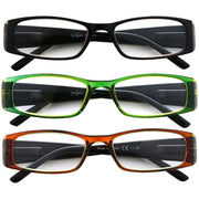 eyekeeper.com 3 Pack Stylish Reading Glasses 3PKR006 Eyeglasses