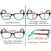 eyekeeper.com 3 Pack Stylish Rectangle Comfort Reading Glasses R075D Eyeglasses