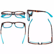eyekeeper.com 3 Pack Stylish Rectangle Comfort Reading Glasses R075D Eyeglasses