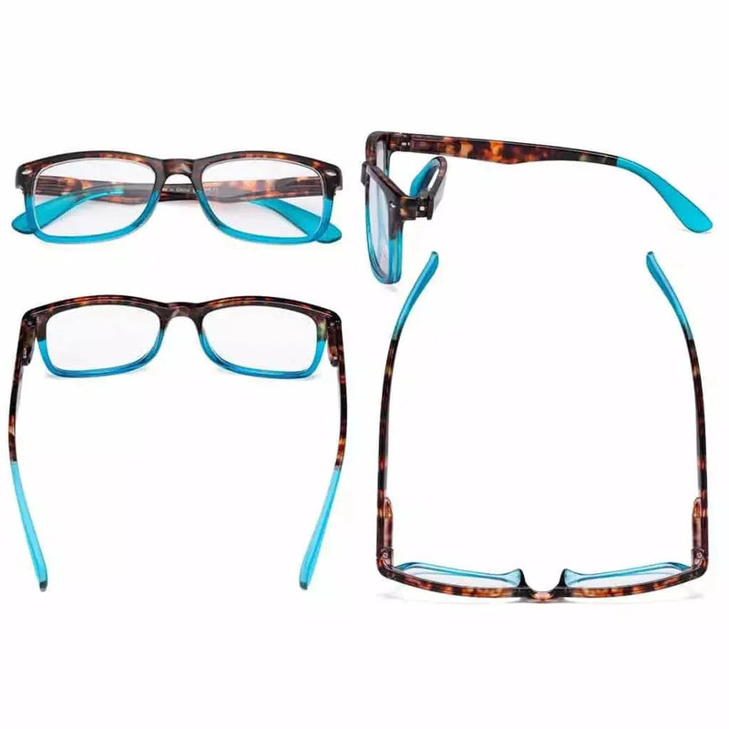 eyekeeper.com 3 Pack Stylish Rectangle Comfort Reading Glasses R075D Eyeglasses