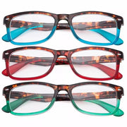 eyekeeper.com 3 Pack Stylish Rectangle Comfort Reading Glasses R075D Eyeglasses
