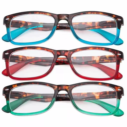 eyekeeper.com 3 Pack Stylish Rectangle Comfort Reading Glasses R075D Eyeglasses