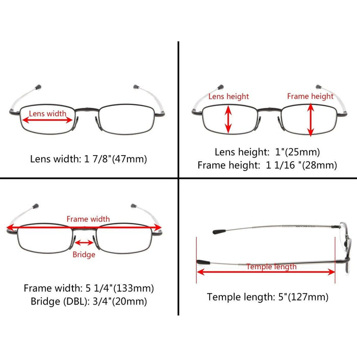 eyekeeper.com - 3 Pack Telescopic Arms Folding Readers R15080