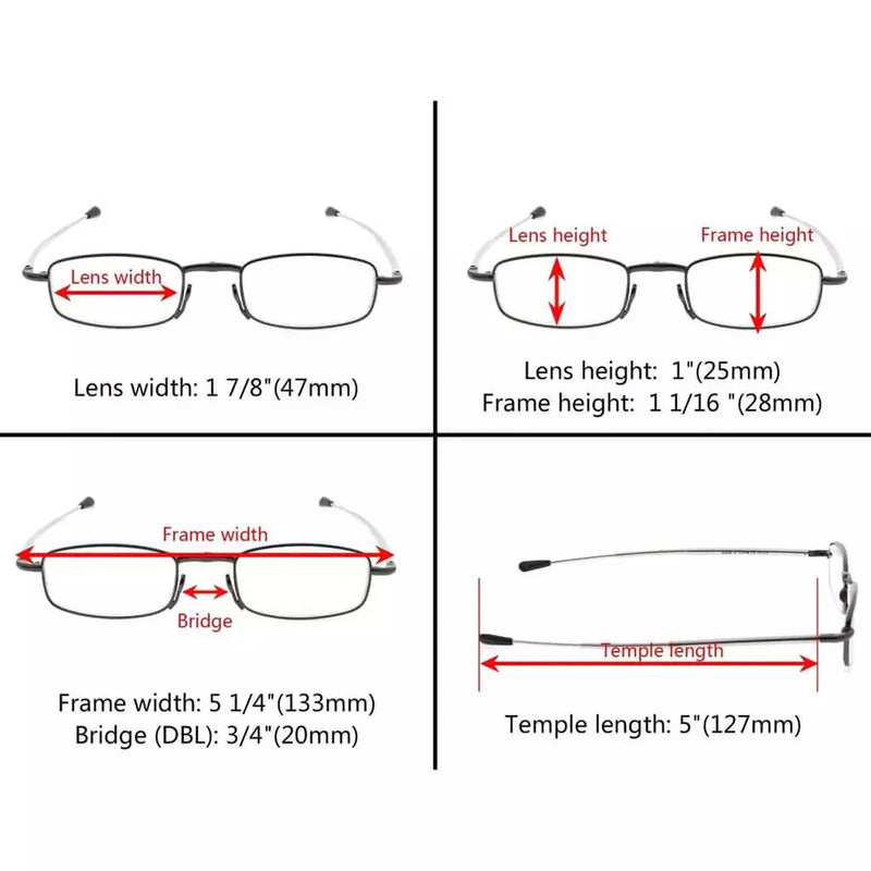 eyekeeper.com 3 Pack Telescopic Arms Folding Readers R15080 Eyeglasses
