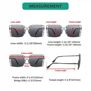 eyekeeper.com 3 Pack Thin Metal Hollow Bifocal Reading Sunglasses SBR2301 Sunglasses