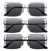 eyekeeper.com 3 Pack Thin Metal Hollow Bifocal Reading Sunglasses SBR2301 Sunglasses