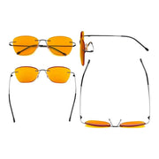 eyekeeper.com 3 Pack Titanium Blue Light Blocking Reading Glasses DSWK9902 Eyeglasses