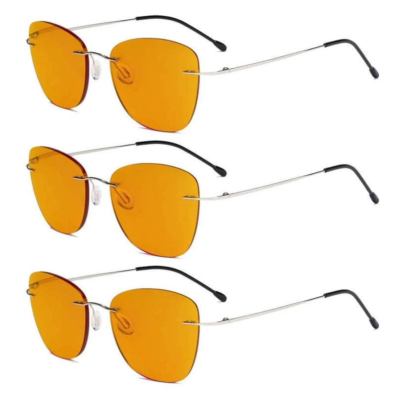 eyekeeper.com 3 Pack Titanium Blue Light Blocking Reading Glasses DSWK9902 Eyeglasses