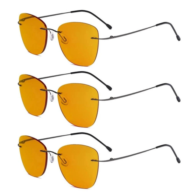 eyekeeper.com 3 Pack Titanium Blue Light Blocking Reading Glasses DSWK9902 Eyeglasses