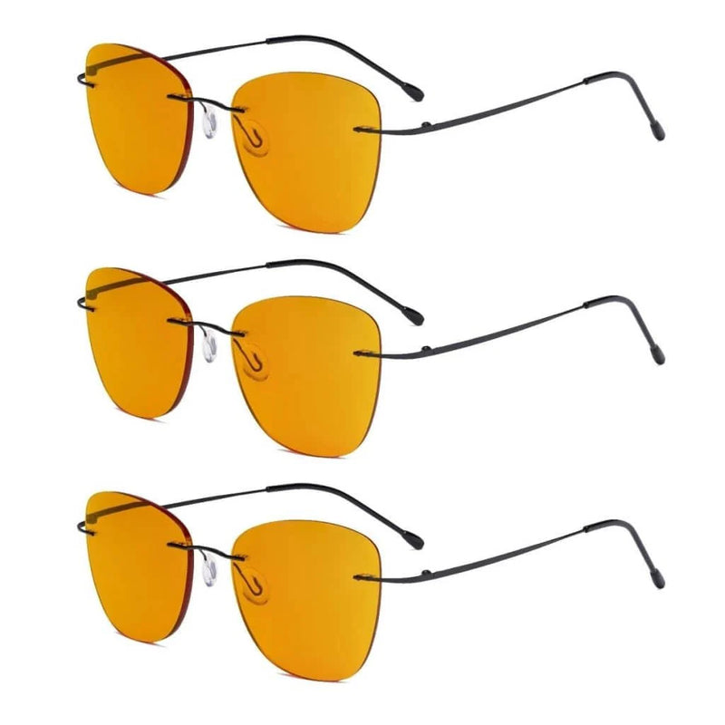 eyekeeper.com 3 Pack Titanium Blue Light Blocking Reading Glasses DSWK9902 Eyeglasses