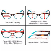 eyekeeper.com 3 Pack Tortoise Arm Oval Reading Glasses R074D Eyeglasses