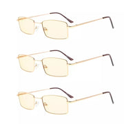 eyekeeper.com 3 Pack Traditional Rectangle Blue Light Filter Reading Glasses CG1709 Eyeglasses