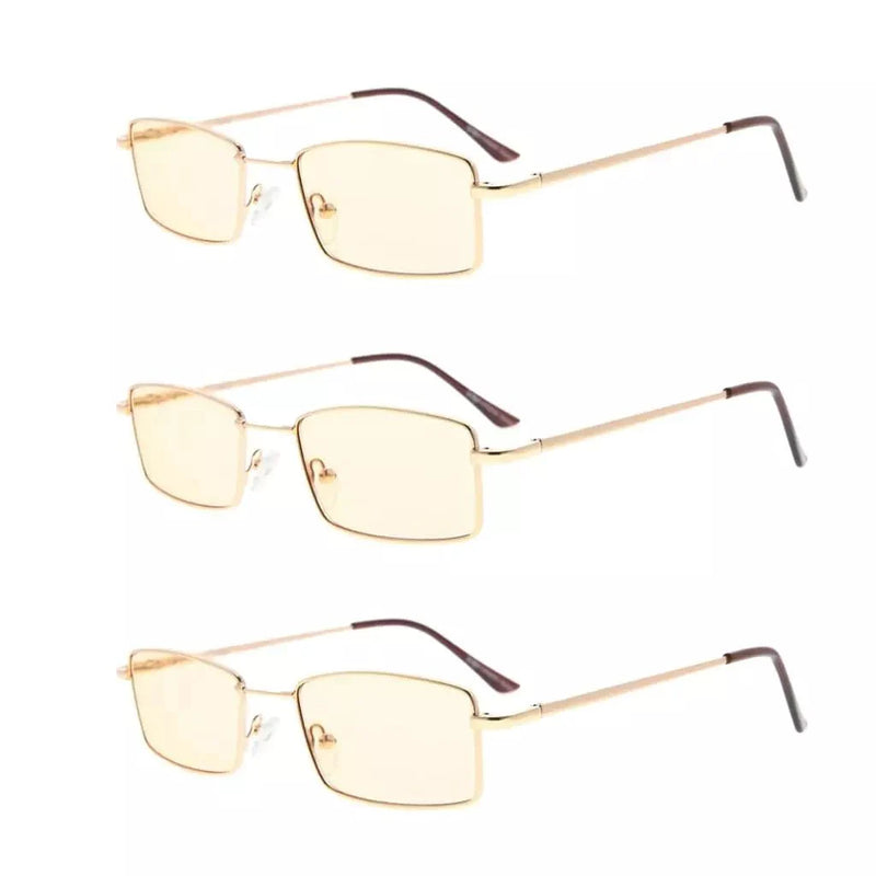 eyekeeper.com 3 Pack Traditional Rectangle Blue Light Filter Reading Glasses CG1709 Eyeglasses