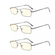 eyekeeper.com 3 Pack Traditional Rectangle Blue Light Filter Reading Glasses CG1709 Eyeglasses