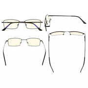 eyekeeper.com 3 Pack Traditional Rectangle Blue Light Filter Reading Glasses CG1709 Eyeglasses