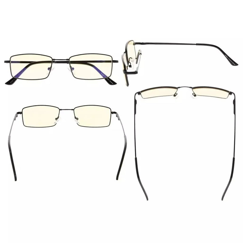 eyekeeper.com 3 Pack Traditional Rectangle Blue Light Filter Reading Glasses CG1709 Eyeglasses