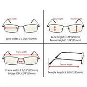eyekeeper.com 3 Pack Traditional Rectangle Blue Light Filter Reading Glasses CG1709 Eyeglasses