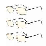 eyekeeper.com 3 Pack Traditional Rectangle Blue Light Filter Reading Glasses CG1709 Eyeglasses