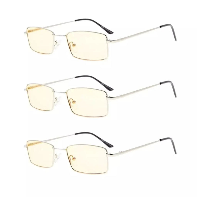 eyekeeper.com 3 Pack Traditional Rectangle Blue Light Filter Reading Glasses CG1709 Eyeglasses