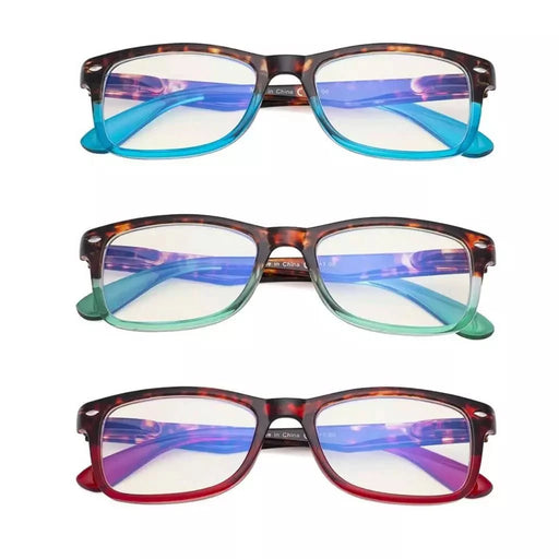 eyekeeper.com 3 Pack Two-toned Blue Light Filter Reading Glasses UVR075D Eyeglasses