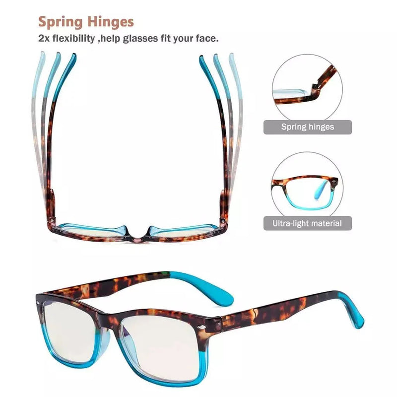 eyekeeper.com 3 Pack Two-toned Blue Light Filter Reading Glasses UVR075D Eyeglasses