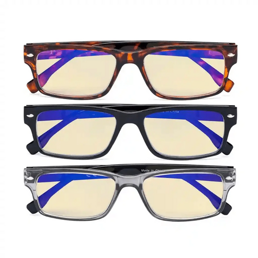 eyekeeper.com 3 Pack Vintage Blue Light Blocking Reading Glasses TM108 Eyeglasses