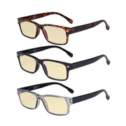 eyekeeper.com 3 Pack Vintage Blue Light Blocking Reading Glasses TM108 Eyeglasses