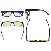 eyekeeper.com 3 Pack Vintage Blue Light Blocking Reading Glasses TM108 Eyeglasses