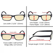 eyekeeper.com 3 Pack Vintage Blue Light Blocking Reading Glasses TM108 Eyeglasses