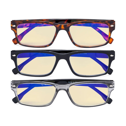 eyekeeper.com - 3 Pack Vintage Blue Light Blocking Reading Glasses TM108