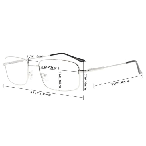 eyekeeper.com 3 Pack Vintage Rectangle Reading Glasses Metal Readers R1701 Eyeglasses