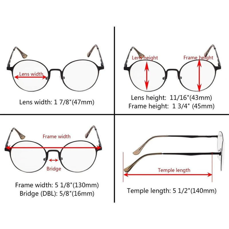 eyekeeper.com 3 Pack Vintage Round Reading Glasses Readers R15044 Eyeglasses