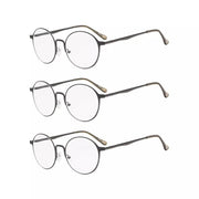 eyekeeper.com 3 Pack Vintage Round Reading Glasses Readers R15044 Eyeglasses
