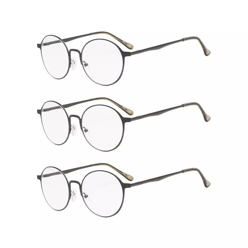 eyekeeper.com 3 Pack Vintage Round Reading Glasses Readers R15044 Eyeglasses