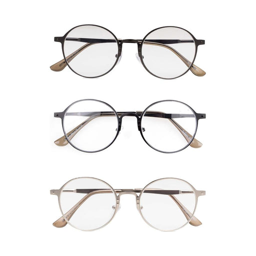 3 Pack Vintage Round Reading Glasses Readers R15044