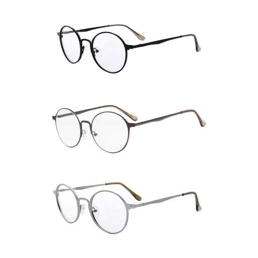 3 Pack Vintage Round Reading Glasses Readers R15044