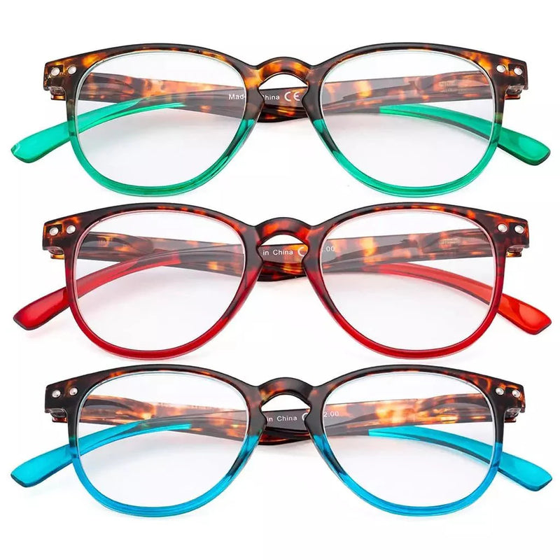 eyekeeper.com 3 Pack Vintage Stylish Reading Glasses R060D Eyeglasses