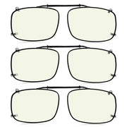 eyekeeper.com 3 Pack Wide Clip on Blue Light Filter Glasses C60 (58MMx38MM) Eyeglasses